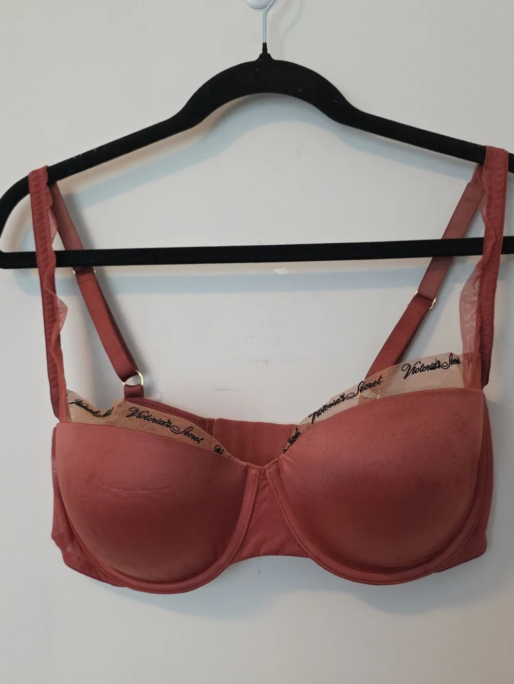 Victoria's Secret Very Sexy Logo Embroidery Balconette Bra 36DD